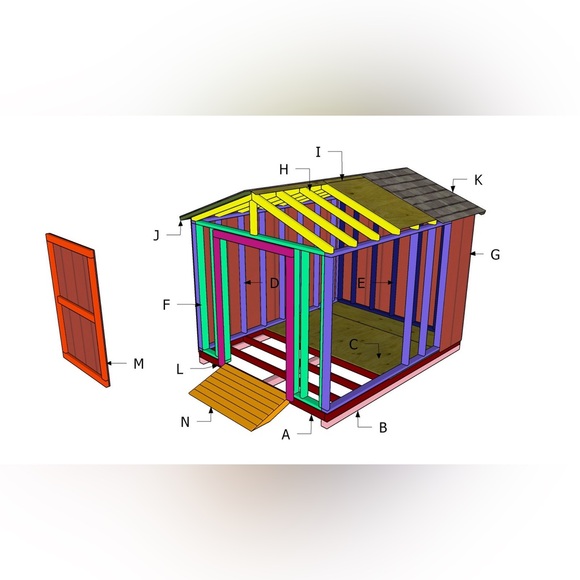 8x10 Cheap Shed Plans - Picture 2 of 4